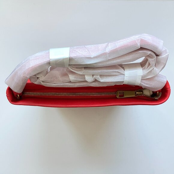 NWT J. Crew Oslo Soft Leather Red Crossbody Bag with Adjustable Strap - Picture 4 of 9